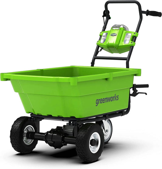 Greenworks G40GC Zelfrijdende Accu Elektrische Tuinkar, 100 kg Draagvermogen, 106 L, Eenvoudige Kantelfunctie, ZONDER 40V Accu & Oplader