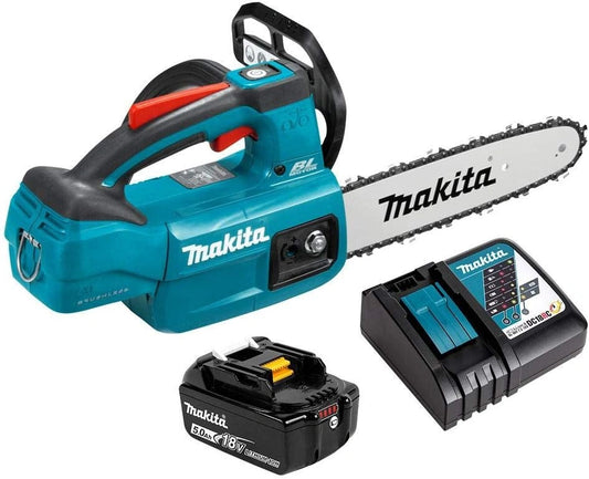 Takkenzaag 18V Li-Ion 5Ah 25cm (2x 18V 5Ah Li-Ion accu + DC18RC oplader), blauw