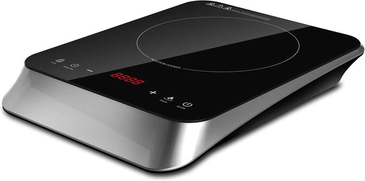 Ardes GAL-129429 AR1F601 KOOKIE One elektrisch fornuis inductiekookplaat digitaal scherm met timer vermogen temperatuur 2000 watt kleur zwart, staal