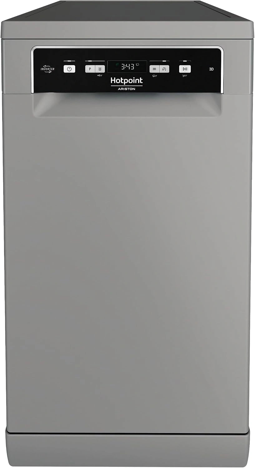 Hotpoint Ariston HA3FC10BS7A0S vaatwasser, vrijstaand, breedte: 45 cm, diepte 59 cm, hoogte 85 cm, externe vaatwasser met capaciteit 10 cijfers