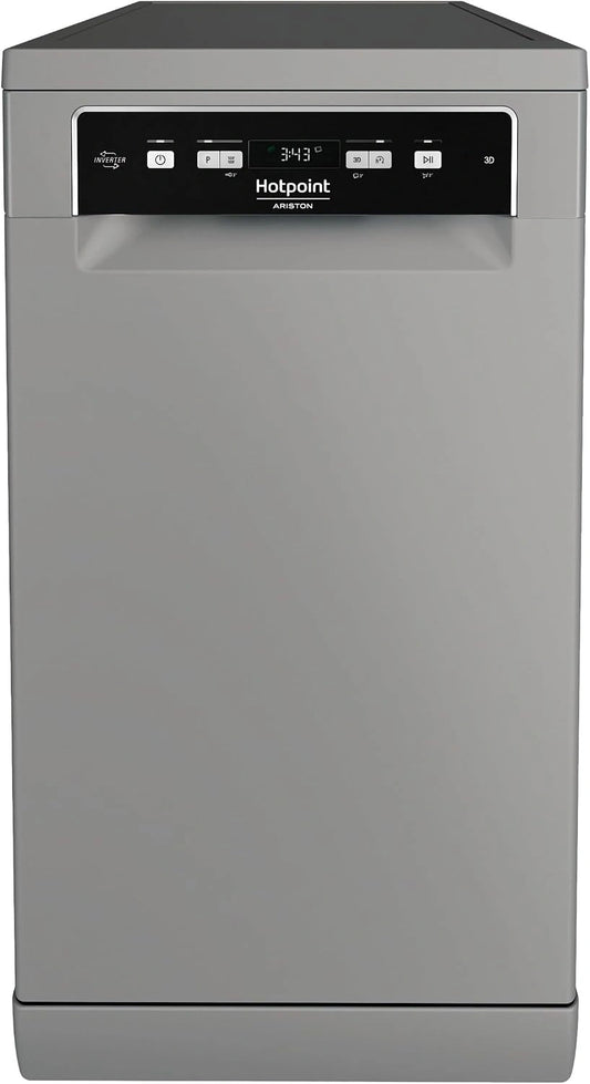 Hotpoint Ariston HA3FC10BS7A0S vaatwasser, vrijstaand, breedte: 45 cm, diepte 59 cm, hoogte 85 cm, externe vaatwasser met capaciteit 10 cijfers