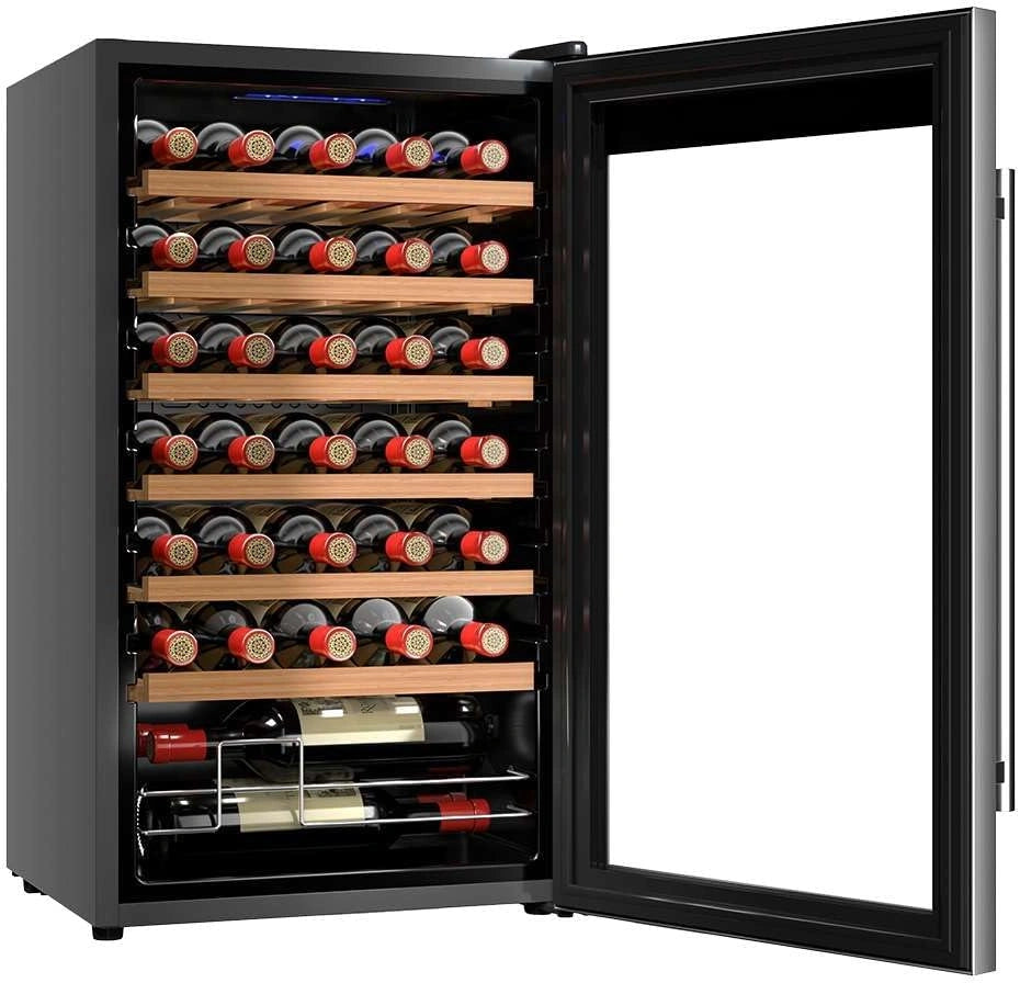 Cecotec Bolero Grandsommelier 34030 wijnkoelkast, 34 flessen, roestvrij staal, compressorkoeling, temperatuur instelbaar van 5 tot 18 °C