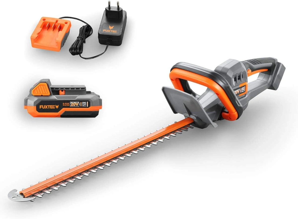 FUXTEC Accu heggenschaar FX-E1HS20-SET, 20V, Snijlengte 52cm, Inclusief, zilver