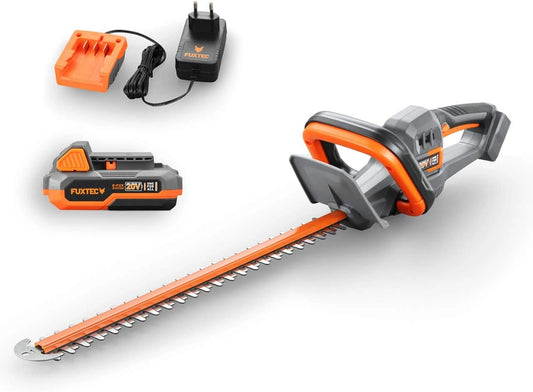 FUXTEC Accu heggenschaar FX-E1HS20-SET, 20V, Snijlengte 52cm, Inclusief, zilver