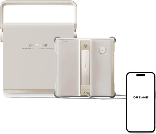 DREAME C1 Station S Kit Robotramenwasser, Allround beveiliging, Mobiel station, Koord met oprolautomaat, CornerClean-technologie