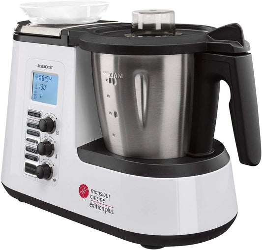 Silvercrest Monsieur Cuisine uitvoering Plus Nieuwe Multifunctionele Accessoires Wasbaar Zwart, Zilver