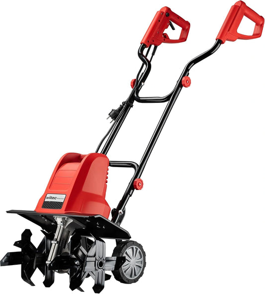 Wiltec elektrische tuinfrees 1500 W, grondfrees met 400 toeren per minuut, grondfreesmachine met 220 mm werkdiepte, bodemfrees voor tuinwerkzaameden
