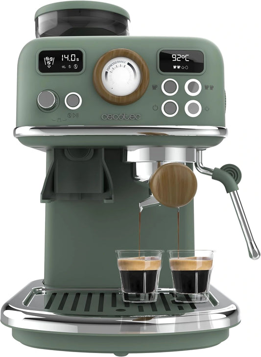 Cecotec Power 20 Tradizionale Grind, espressomachine, handmatig, 1500 W, molen met 20 niveaus, 20 bar, PID, thermoblok, steamer, cold brew