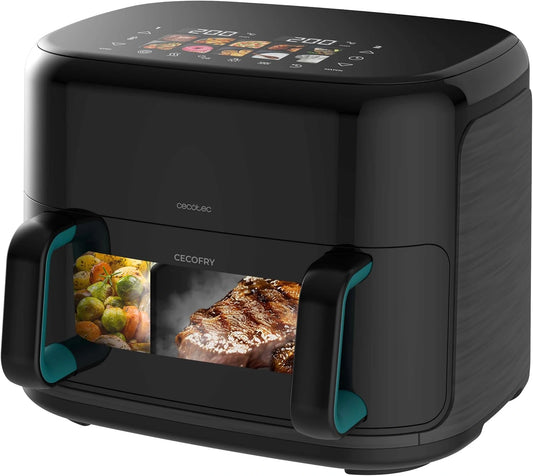 Cecotec heteluchtfriteuse Cecofry & Grill Smokin'Prime 11000, 2800 W, 3-in-1: friteuse, grill, plaat, geïntegreerde roker, scheidingswand
