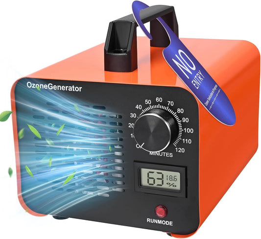 Ozongenerator 60.000 mg/u met 2-uurs timer, zwart