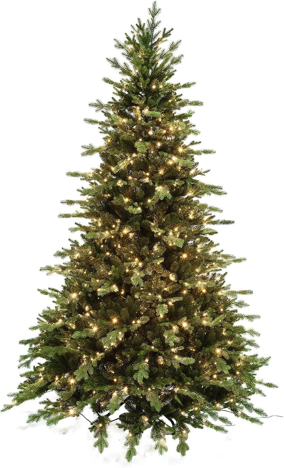 Holyart Kerstboom: Kerstboom, 270 cm, voorverlicht, 1048 LED, warm wit, meerkleurig, Litzner groen, Winter Woodland