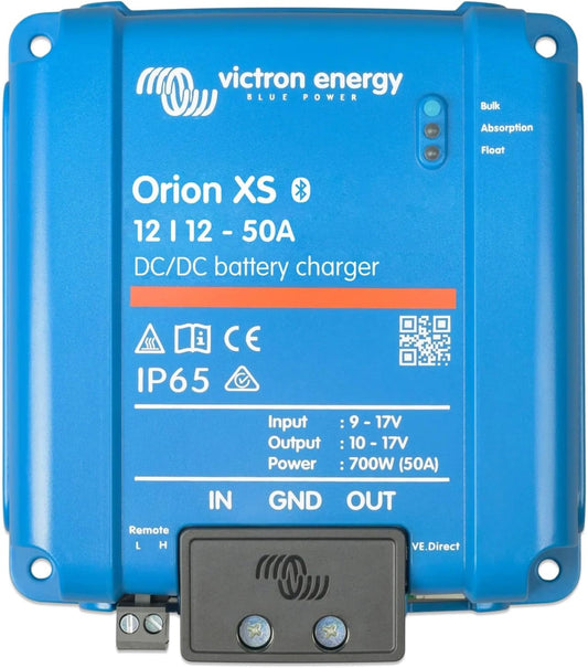 Victron Energy Orion XS 12/12-Volt 50 Amp DC-DC Acculader met EMC-Verbeteringen, wit