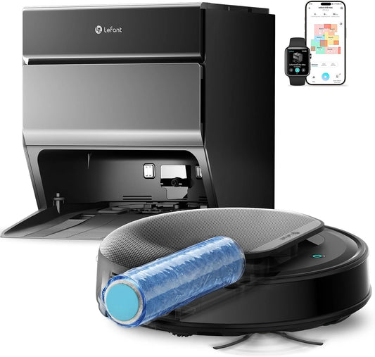 Lefant M5 Max robotstofzuiger vloerwisser 23000 Pa, zwart