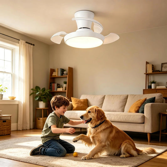 Maxled, Light is Led! Plafondventilator met Verlichting 20W LED 3CCT 6500K/4500K/3500K 1750LM Dimbaar 10%-100% 6 Snelheden Timer Stille