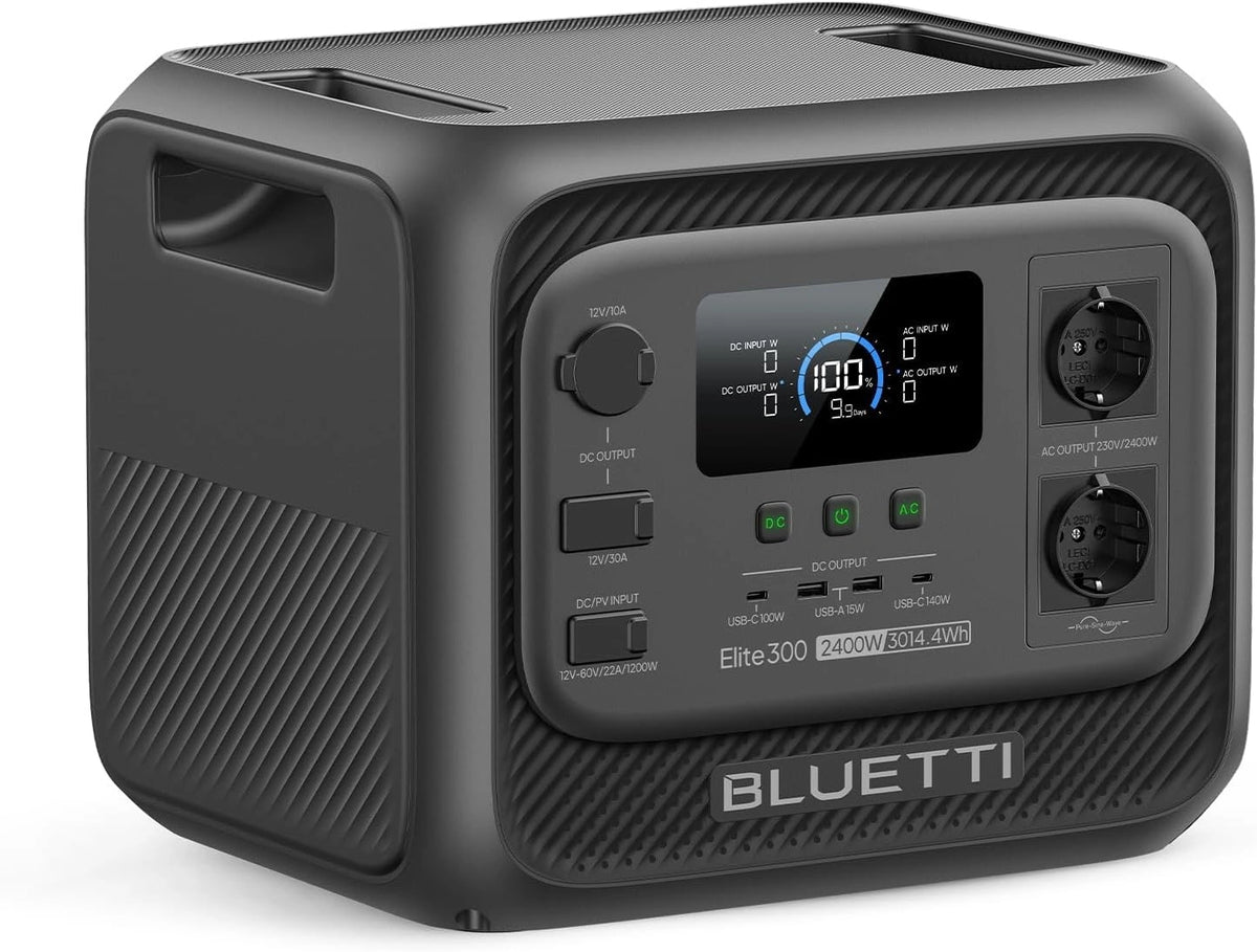 BLUETTI Elite 300 Draagbaar Power Station, 3014,4Wh LiFePO4-batterij, zwart