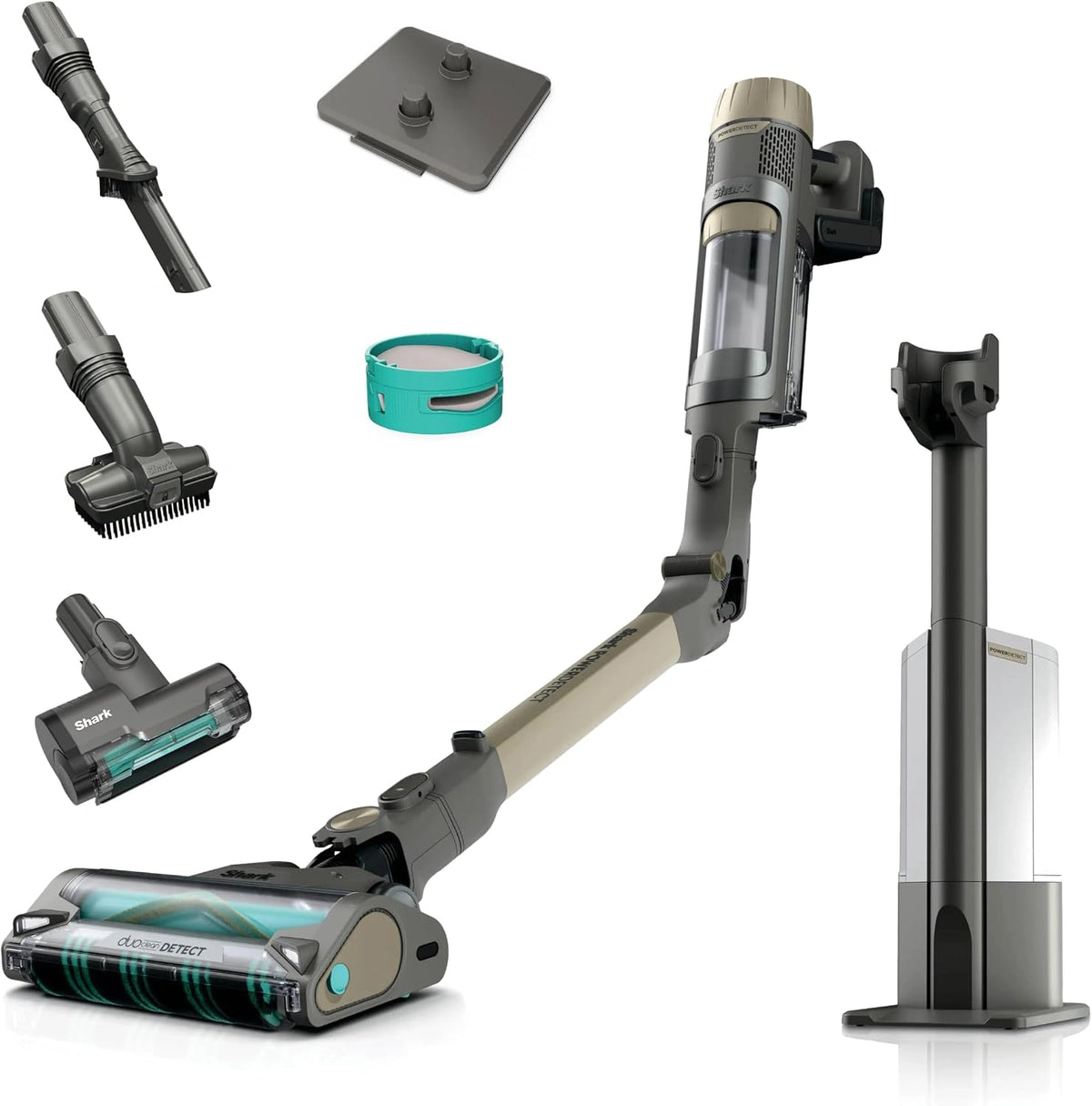 Shark PowerDetect Clean & Empty snoerloze stofzuiger voor huishoudens, grijs