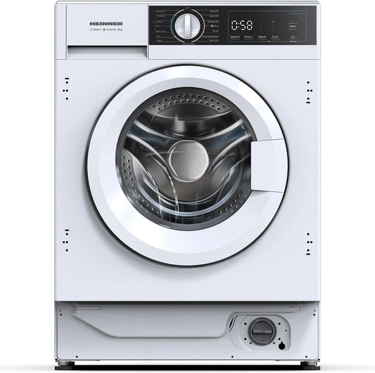 HWM-BI814IVA+++ Inbouwwasmachine 8kg, 1400 t/min, Energieklasse A, Stille Inverter Motor, 15 Wasprogramma's voor Katoen, Synthetisch en Delicaat