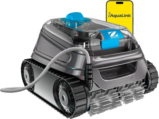 CNX 40 IQ Zodiac Elektrische zwembadrobot voor zwembaden, 12 x 6 m, reinigt bodem, wanden, waterlijn, afstandsbediening + liftsysteem via app
