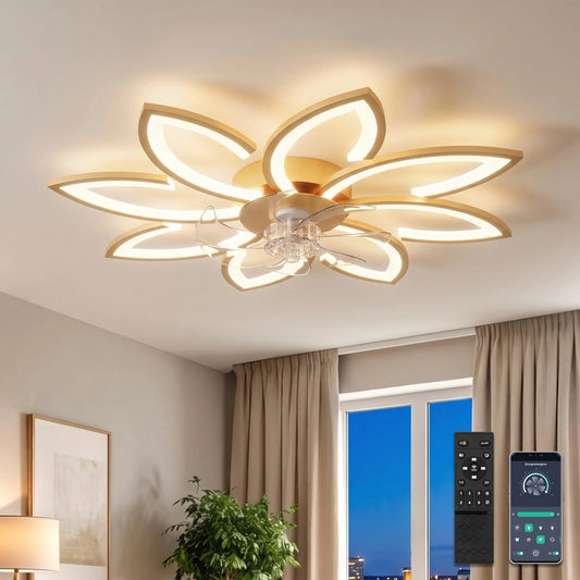 90 cm Plafondventilator met Licht Zeer Stille Woonkamer Dimbare Led Lamp met Ventilator Moderne DC Motor Ventilator met Licht Zomer Winter Functie