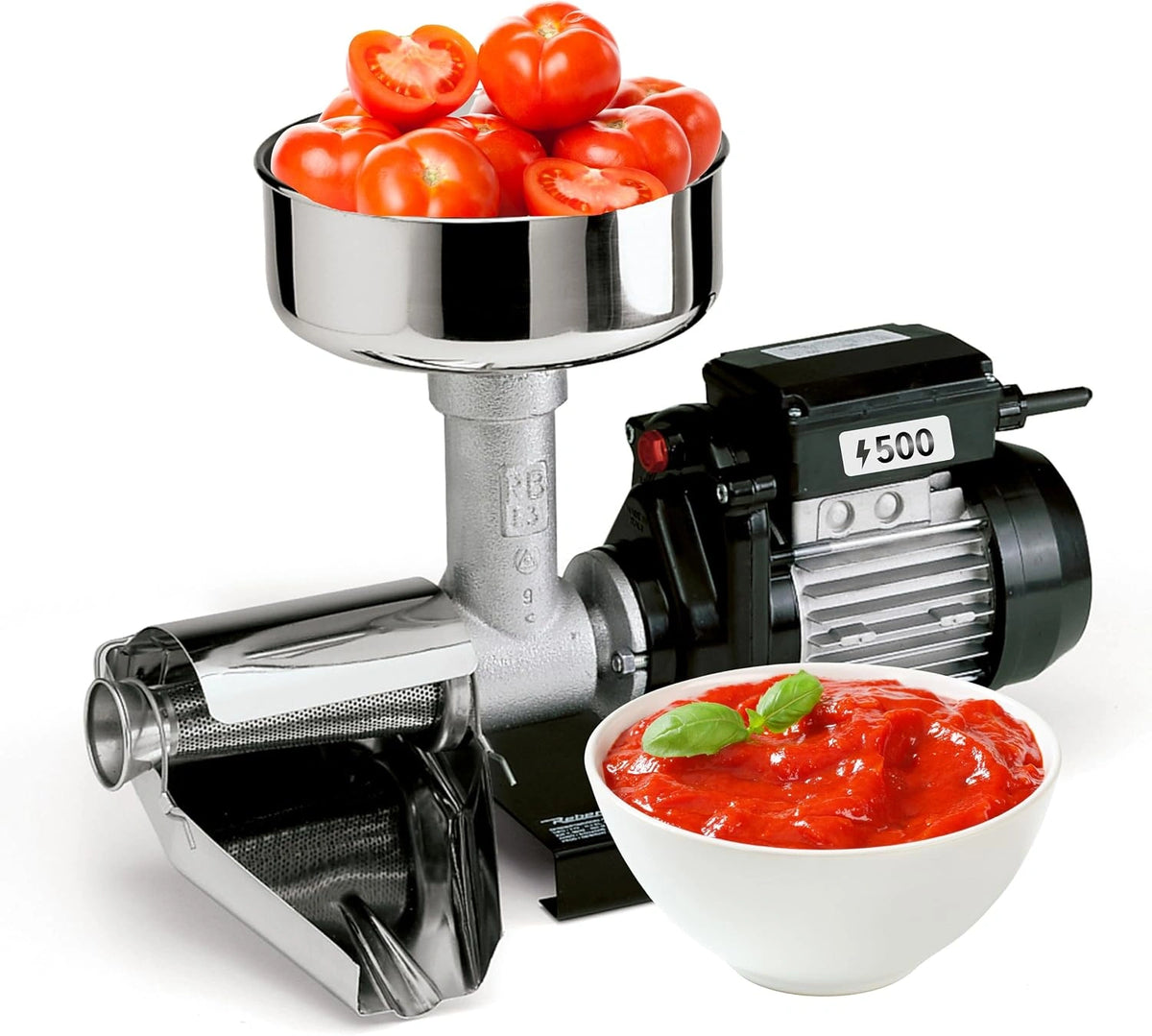 REBER Tomatenpers nr. 5 elektrisch HP 0,40, zwart