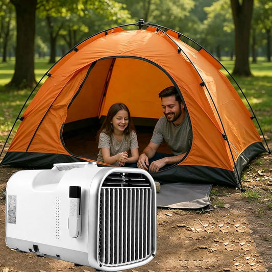 Draagbare Campingairconditioner, 5100 BTU Koelcapaciteit, Met Ontvochtigingsfunctie, Laag Stroomverbruik Van 400W, Timer Van 1-12 Uur