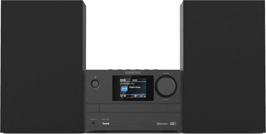 Kenwood M-525DAB, Micro HiFi-systeem met CD, USB, DAB+ en Bluetooth audio-streaming, 6,1 cm TFT-kleurendisplay, afstandsbediening, wit