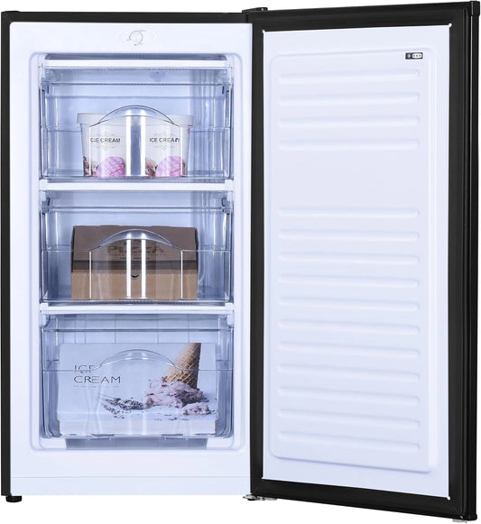PRIMO PR150DV Vriezer Tafelmodel, Diepvries Vrijstaand, 64 liter, energieklasse D, Zwart