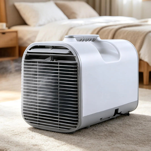 Draagbare Airconditioner, 4800 BTU Tentairco, 4-in-1 Camping Airco met Koeling, Ventilator, Slaapmodus en Ontvochtiger, AC/DC-compatibel, App