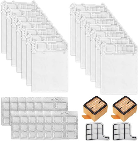Kit voor Folletto VK135/136, 14 Stofzakken voor Folletto VK135, 12 Geurstaafjes, 2 HEPA en Motorfilters, Set Vervangingsonderdelen voor Stofzuiger